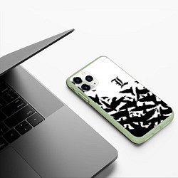 Чехол iPhone 11 Pro матовый L letter bird, цвет: 3D-салатовый — фото 2