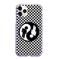 Чехол iPhone 11 Pro матовый Billie Eilish: Yin-Yang, цвет: 3D-светло-сиреневый