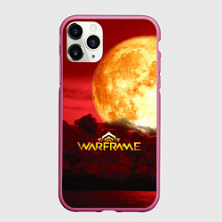 Чехол iPhone 11 Pro матовый Warframe logo game, цвет: 3D-малиновый