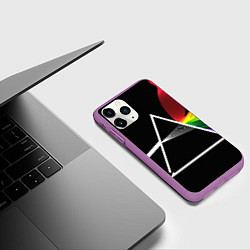 Чехол iPhone 11 Pro матовый PINK FLOYD, цвет: 3D-фиолетовый — фото 2