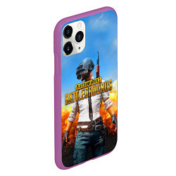 Чехол iPhone 11 Pro матовый PUBG, цвет: 3D-фиолетовый — фото 2