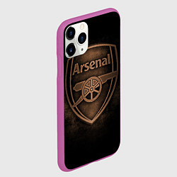 Чехол iPhone 11 Pro матовый Arsenal, цвет: 3D-фиолетовый — фото 2