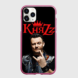 Чехол iPhone 11 Pro матовый Князь Анархия спина, цвет: 3D-малиновый