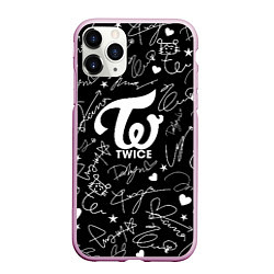 Чехол iPhone 11 Pro матовый TWICE АВТОГРАФЫ, цвет: 3D-розовый