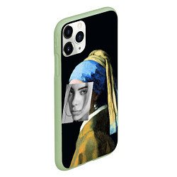 Чехол iPhone 11 Pro матовый Billie Eilish с Сережкой, цвет: 3D-салатовый — фото 2