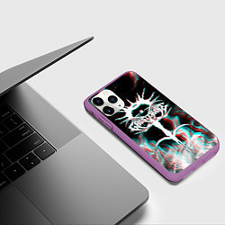 Чехол iPhone 11 Pro матовый GHOSTEMANE GLITCH, цвет: 3D-фиолетовый — фото 2