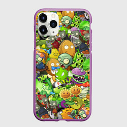 Чехол iPhone 11 Pro матовый PLANTS VS ZOMBIES