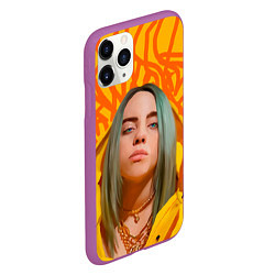 Чехол iPhone 11 Pro матовый Billie Eilish, цвет: 3D-фиолетовый — фото 2