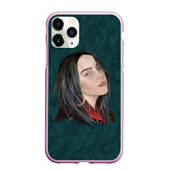 Чехол iPhone 11 Pro матовый Billie Eilish, цвет: 3D-розовый