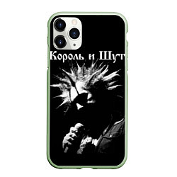 Чехол iPhone 11 Pro матовый Король и Шут Анархия спина, цвет: 3D-салатовый