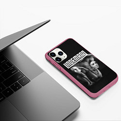 Чехол iPhone 11 Pro матовый LINDEMANN, цвет: 3D-малиновый — фото 2