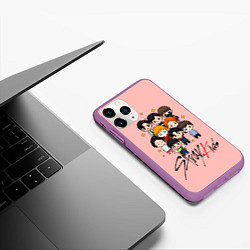 Чехол iPhone 11 Pro матовый Stray Kids, цвет: 3D-фиолетовый — фото 2