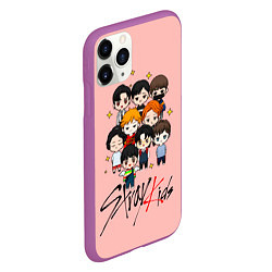 Чехол iPhone 11 Pro матовый Stray Kids, цвет: 3D-фиолетовый — фото 2