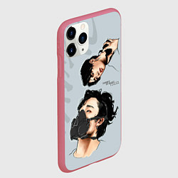 Чехол iPhone 11 Pro матовый Stray Kids, цвет: 3D-малиновый — фото 2
