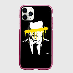 Чехол iPhone 11 Pro матовый Sherlock, цвет: 3D-малиновый