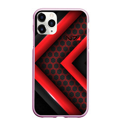 Чехол iPhone 11 Pro матовый Mass Effect N7