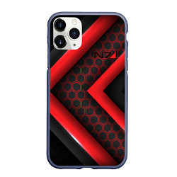 Чехол iPhone 11 Pro матовый Mass Effect N7, цвет: 3D-серый