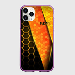Чехол iPhone 11 Pro матовый Mass Effect N7, цвет: 3D-фиолетовый