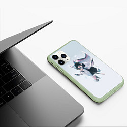 Чехол iPhone 11 Pro матовый Shinobu Kochou, цвет: 3D-салатовый — фото 2