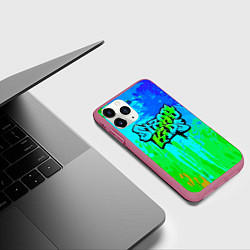 Чехол iPhone 11 Pro матовый Stray Kids, цвет: 3D-малиновый — фото 2