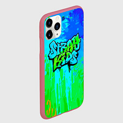 Чехол iPhone 11 Pro матовый Stray Kids, цвет: 3D-малиновый — фото 2