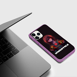 Чехол iPhone 11 Pro матовый Undertale - Чара: mercy, цвет: 3D-фиолетовый — фото 2