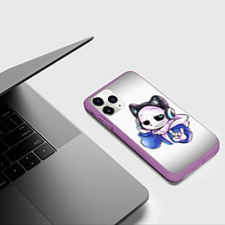 Чехол iPhone 11 Pro матовый UNDERTALE, цвет: 3D-фиолетовый — фото 2
