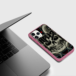 Чехол iPhone 11 Pro матовый Ария, цвет: 3D-малиновый — фото 2