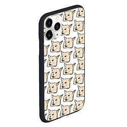 Чехол iPhone 11 Pro матовый Woman yelling at cat, цвет: 3D-черный — фото 2
