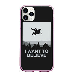 Чехол iPhone 11 Pro матовый I want to believe