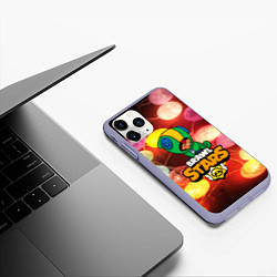 Чехол iPhone 11 Pro матовый BRAWL STARS НОВОГОДНИЙ, цвет: 3D-светло-сиреневый — фото 2