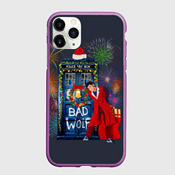 Чехол iPhone 11 Pro матовый Doctor Who, цвет: 3D-фиолетовый