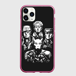 Чехол iPhone 11 Pro матовый JoJo Bizarre Adventure, цвет: 3D-малиновый