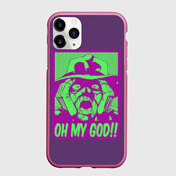 Чехол iPhone 11 Pro матовый Oh my good!!, цвет: 3D-малиновый