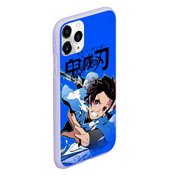 Чехол iPhone 11 Pro матовый Demon Slayer Kimetsu no Yaiba, цвет: 3D-светло-сиреневый — фото 2