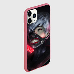 Чехол iPhone 11 Pro матовый Токийский Гуль, цвет: 3D-малиновый — фото 2