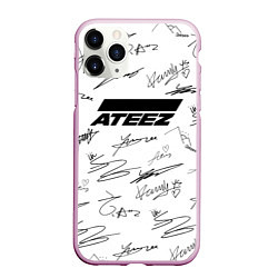 Чехол iPhone 11 Pro матовый ATEEZ АВТОГРАФЫ, цвет: 3D-розовый