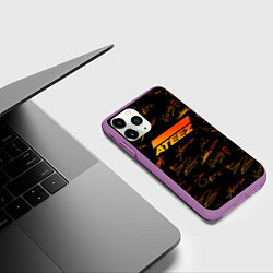 Чехол iPhone 11 Pro матовый ATEEZ АВТОГРАФЫ, цвет: 3D-фиолетовый — фото 2