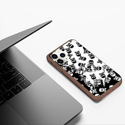 Чехол iPhone 11 Pro матовый Черепа, цвет: 3D-коричневый — фото 2