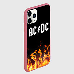 Чехол iPhone 11 Pro матовый AC DC, цвет: 3D-малиновый — фото 2