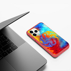 Чехол iPhone 11 Pro матовый Битва огней x Драконы, цвет: 3D-красный — фото 2