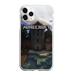 Чехол iPhone 11 Pro матовый MINECRAFT, цвет: 3D-белый