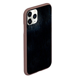 Чехол iPhone 11 Pro матовый Черный Дракон, цвет: 3D-коричневый — фото 2