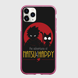 Чехол iPhone 11 Pro матовый Хвост Феи Natsu i Happy, цвет: 3D-малиновый
