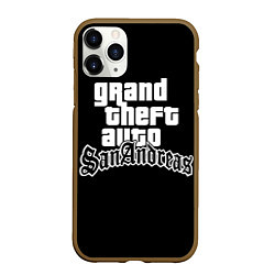 Чехол iPhone 11 Pro матовый GTA San Andreas, цвет: 3D-коричневый