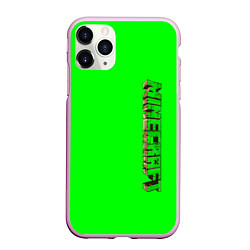Чехол iPhone 11 Pro матовый Minecraft, цвет: 3D-розовый