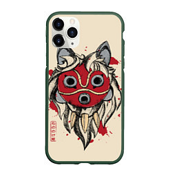 Чехол iPhone 11 Pro матовый Princess Mononoke, цвет: 3D-темно-зеленый