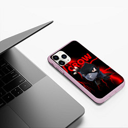 Чехол iPhone 11 Pro матовый Brawl Stars CROW, цвет: 3D-розовый — фото 2