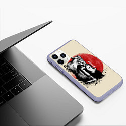Чехол iPhone 11 Pro матовый Принцесса Мононоке, цвет: 3D-светло-сиреневый — фото 2
