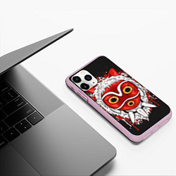 Чехол iPhone 11 Pro матовый Принцесса Мононоке, цвет: 3D-розовый — фото 2
